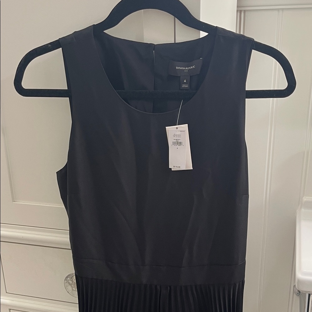 Banana Republic Classic Black Midi Dress with back cutout - Picture 14 of 14